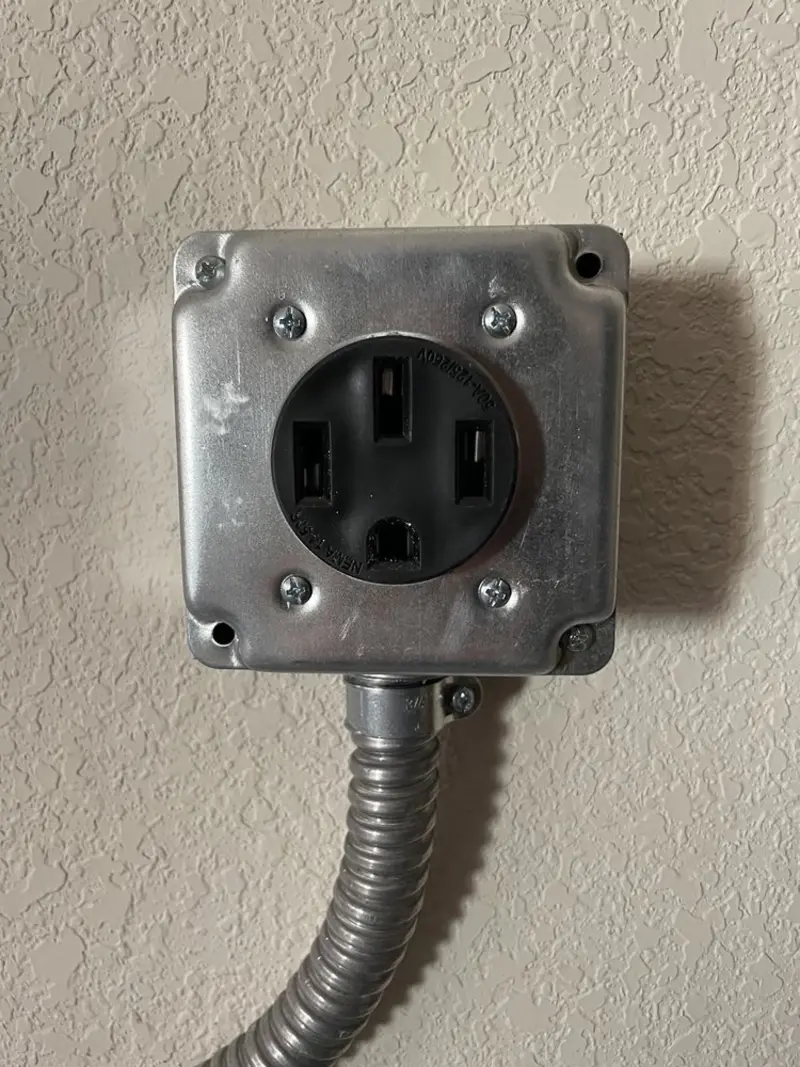 NEMA 14-50 outlet installed for Electrical Panel Upgrade in Shasta Lake